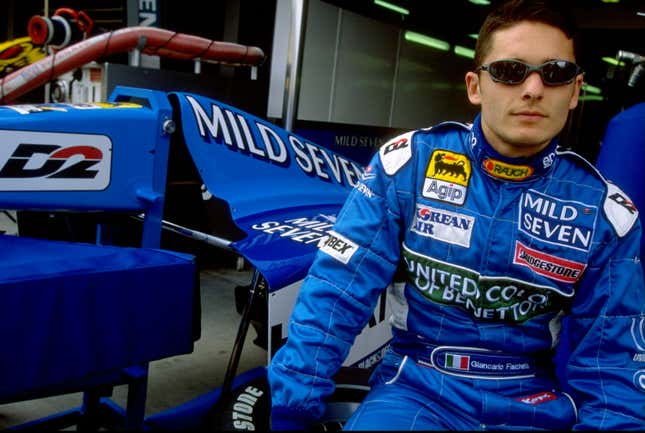 Giancarlo Fisichella of Benetton Playlife prepares to race in the 1999 Australian Grand Prix in Melbourne, Australia.