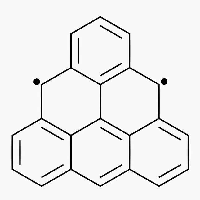 Triangulene and its unpaired electrons.