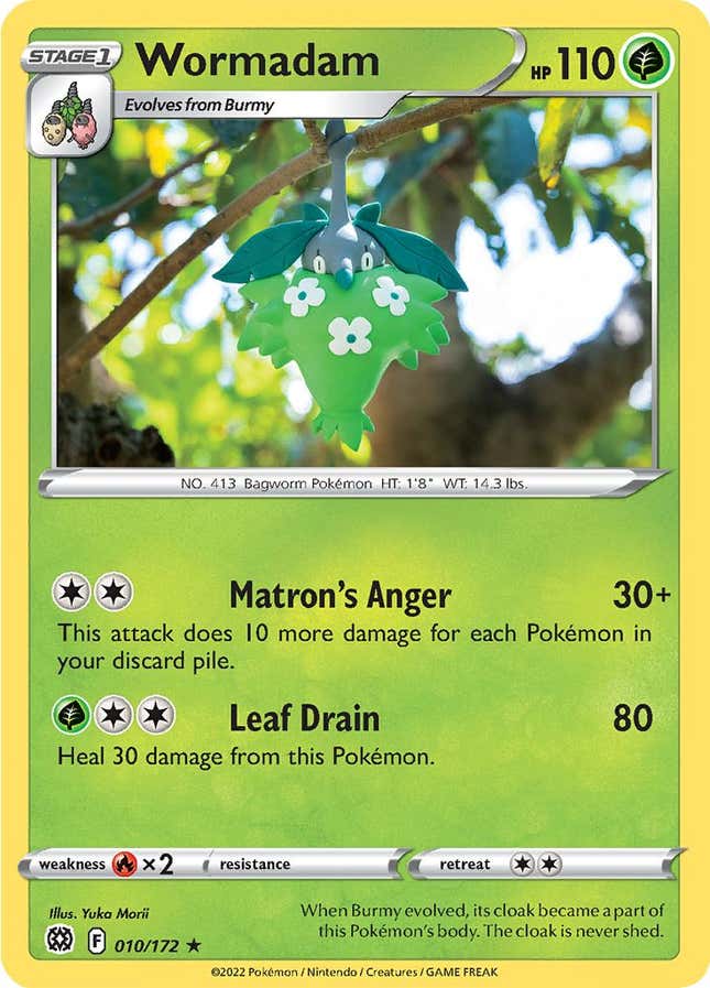 A Wormadam Pokemon card