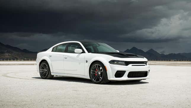 A white Dodge Charger