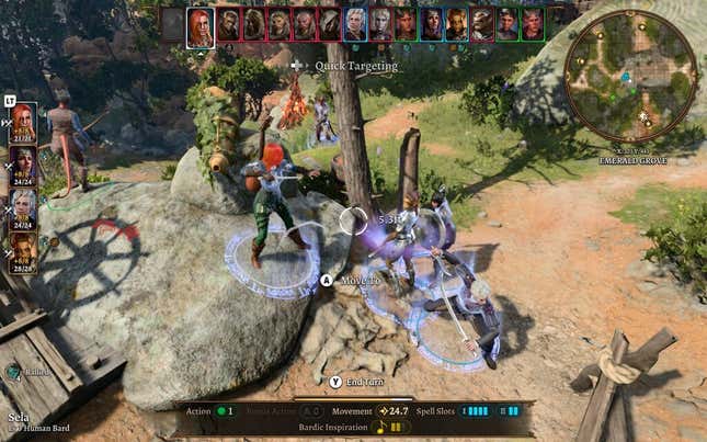A screenshot shows a combat sequence 