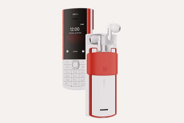 Imagen para el artículo titulado Lo nuevo de Nokia es un teléfono que incluye auriculares en su interior