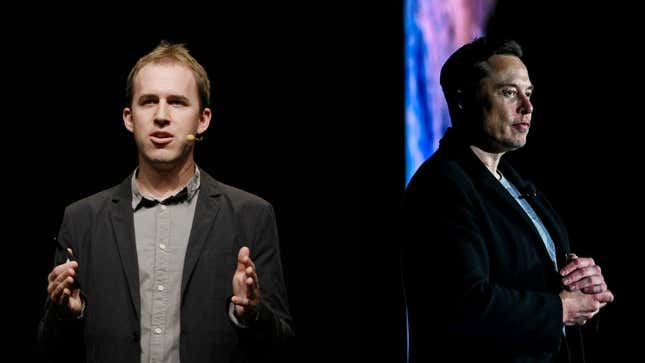 Bret Taylor, presidente de la junta directiva de Twitter (izquierda) y Elon Musk