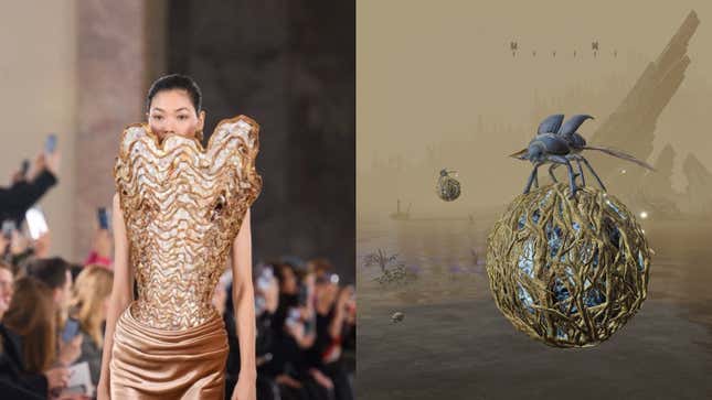 A Schiaparelli model next to a scarab in Elden Ring.