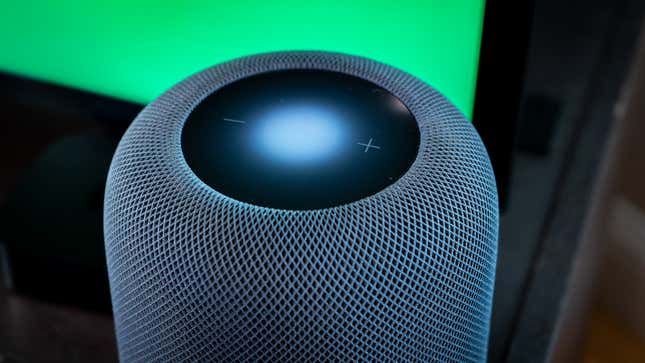 A photo of the HomePod