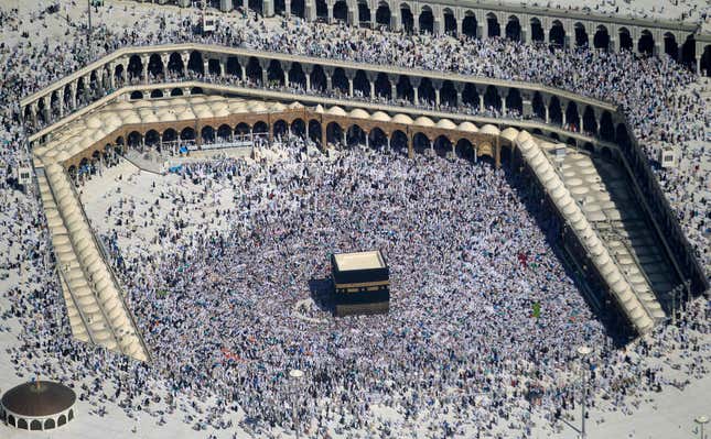Image for article titled The Hajj’s massive scale, seen from the air