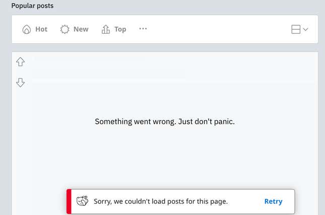 Reddit goes down on June 12 to protest unpopular changes, so most users are seeing a something went wrong message.