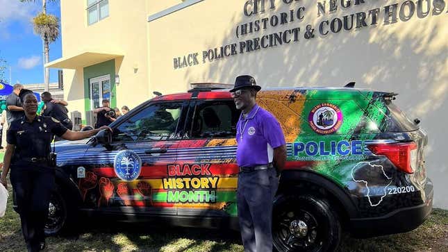 In celebration of Black History Month, Chief Manuel A. Morales and members of the Miami Police Department unveiled their first newly wrapped Miami Police Black History vehicle at the Black Police Precinct &amp; Courthouse Museum on Feb. 2, 2023. 