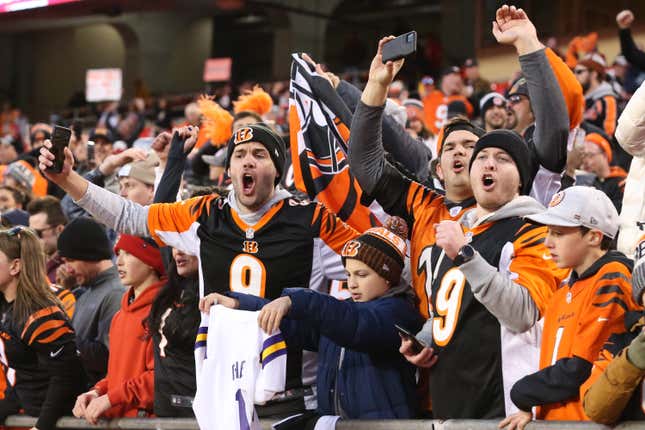 Cincinnati fans won’t be able to watch their team in the Super Bowl at a watch party at their home stadium.