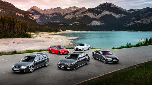 Image for article titled Celebrating 20 Years of Audi RS6 Wagons by Driving Every Generation