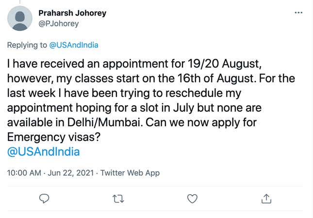 Image for article titled Tech issues are blocking the road to US student visas for Indian hopefuls