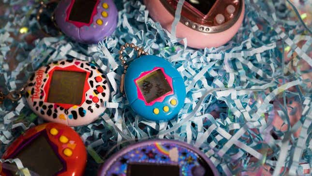 A photo of the author's Tamagotchi collection 