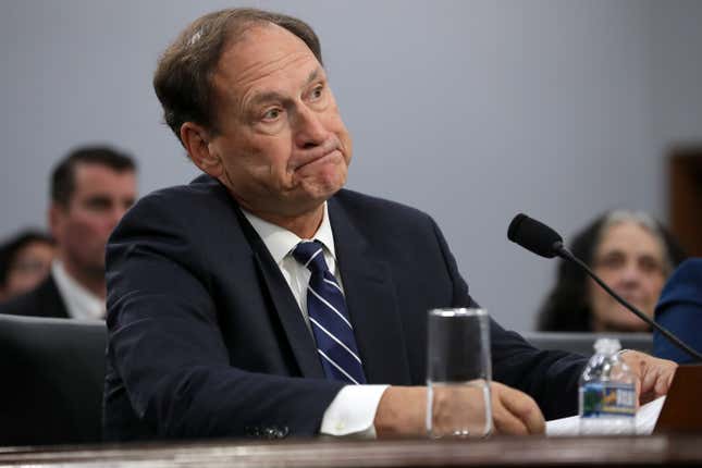U.S. Supreme Court Associate Justice Samuel Alito testifies about the court’s budget during a hearing of the House Appropriations Committee’s Financial Services and General Government Subcommittee March 07, 2019 in Washington, DC.