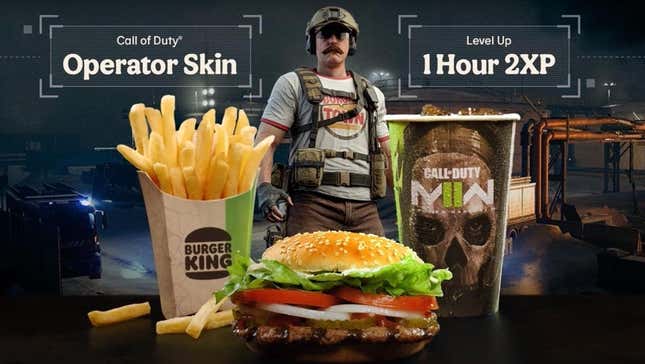 Burger King's Call of Duty skin and meal.