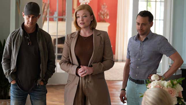 Jeremy Strong, Sarah Snook, and Kieran Culkin in Succession season four 