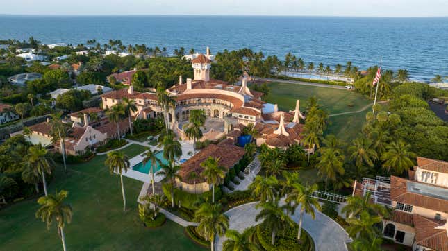 An aerial view of President Donald Trump’s Mar-a-Lago estate Aug. 10, 2022, in Palm Beach, Fla. A judge on Aug. 25 ordered the Justice Department to make public a redacted version of the affidavit it relied on when federal agents searched the Florida estate of former President Donald Trump to look for classified documents.