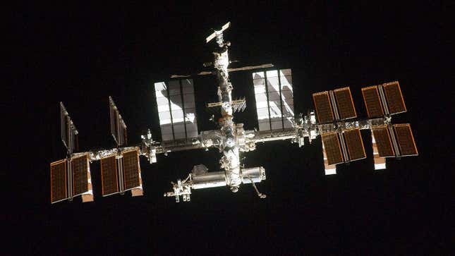 A photo of the International Space Station.