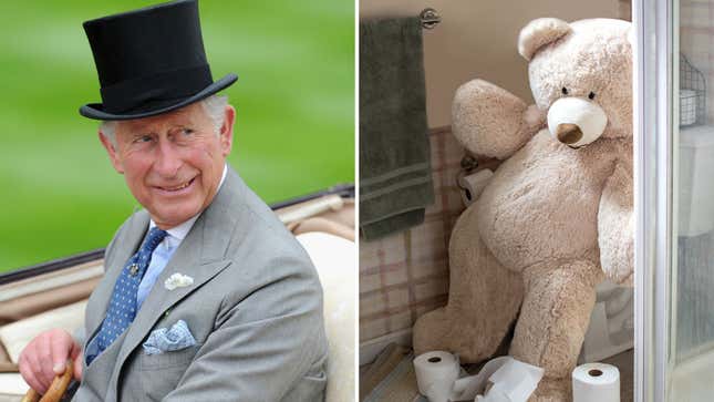 Image for article titled King Charles Won&#39;t Go Anywhere Without His Teddy Bear and Custom Toilet Seat