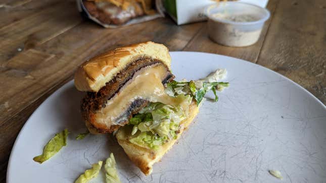 Shake Shack White Truffle ‘Shroom Burger, cross-section