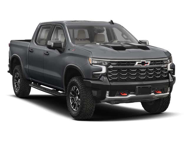 Chevrolet Silverado 1500 / 4WD Crew Cab 147" ZR2 2023. Front 3⁄4, Facing to the Right