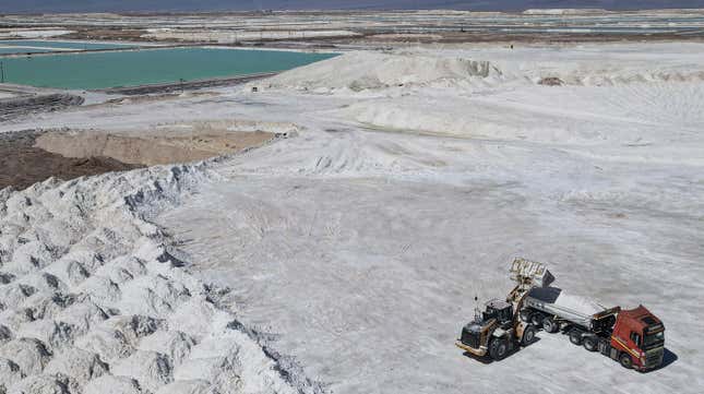 Lithium mining in Chile’s Atacama desert. 