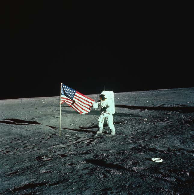 Man Bats on Moon: Possible Origin of Fake News Lunar Landings