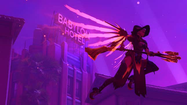 Mercy in bisexual lighting.