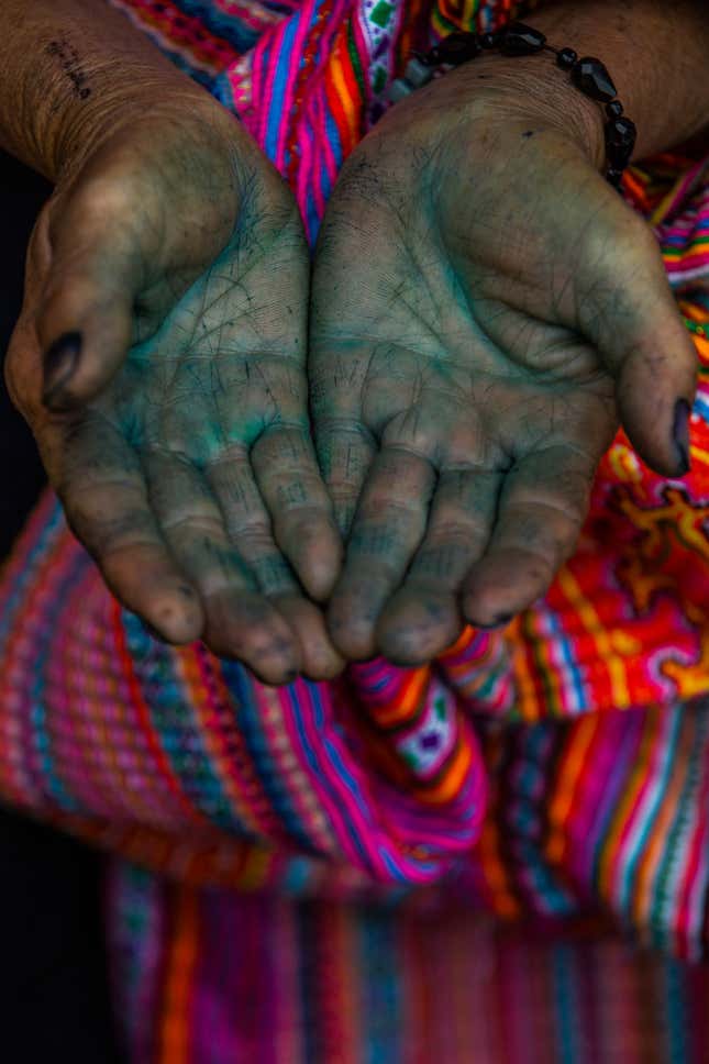 Indigo dye.
