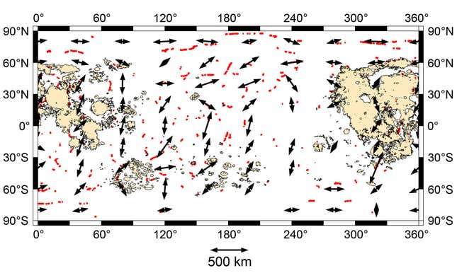 Image for article titled Earth’s gravitational pull is reshaping the surface of the moon