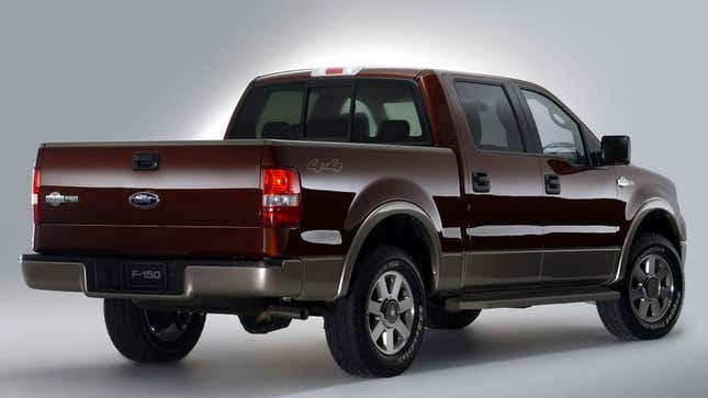 A brown Ford F-150 King Ranch pickup truck 