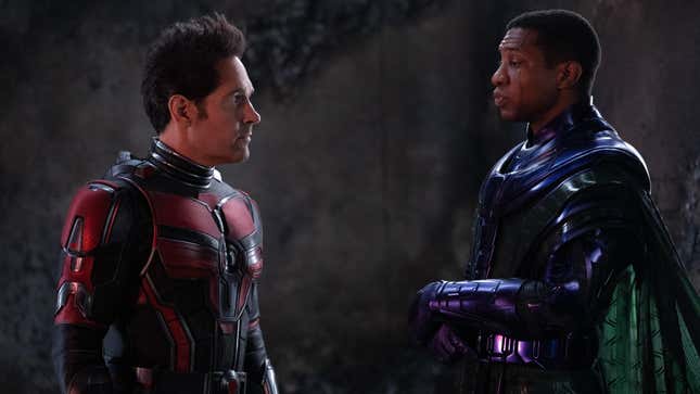 Paul Rudd, Jonathan Majors in Ant-Man and the Wasp: Quantumania