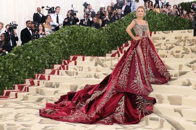 Image for article titled Guess the Iconic Met Gala Dress Based Off These Haikus