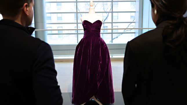 Image for article titled Who Will Purchase Princess Diana’s Purple Velvet Evening Gown?