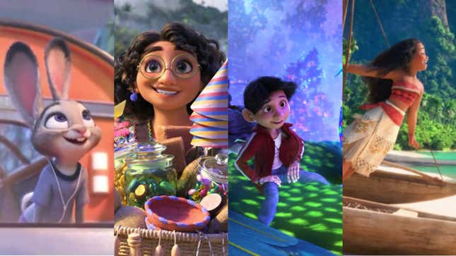 Disney Animation Zootopia, Coco, Encanto and Moana