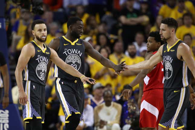 Even if Klay Thompson, right, rejoins Steph and Draymond, it’s not 2015 anymore.