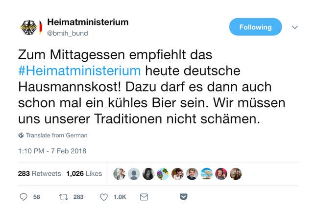Image for article titled Germany is adding a ministry for “Heimat,” a word loaded with negative undertones
