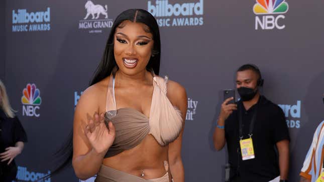  Megan Thee Stallion attends the 2022 Billboard Music Awards at MGM Grand Garden Arena on May 15, 2022 in Las Vegas, Nevada.