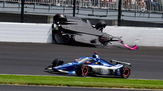 Kyle Kirkwood crash at the Indianapolis 500