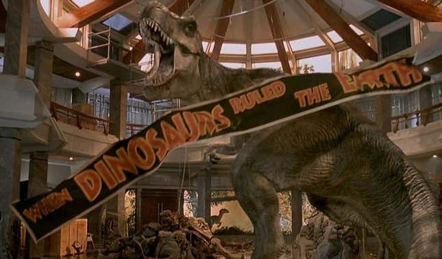The T.Rex in 1993's Jurassic Park.