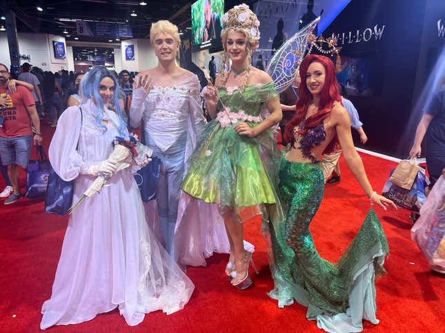 Haunted Mansion, Frozen Elsa, Tinkerbell and The Little Mermaid cosplay