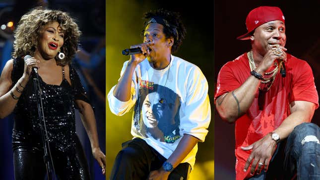Tina Turner performs  on March 21, 2009; Jay-Z performs onstage  on April 27, 2019; LL Cool J performs on June 21, 2018.