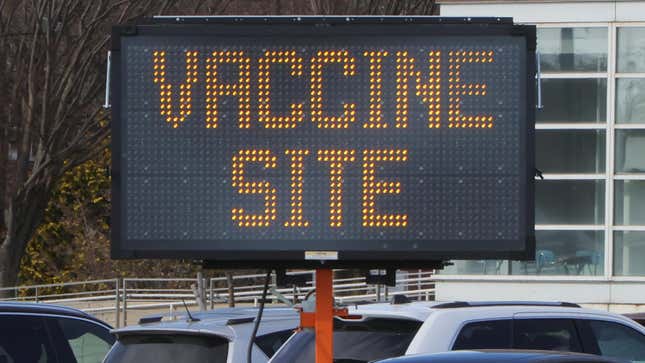  A covid-19 vaccination site at Nassau Community College on January 10, 2021 in Garden City, New York. 