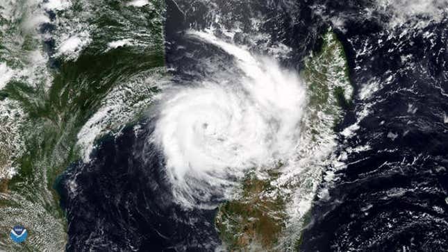 Tropical cyclone Idai rapidly strengthened to a category 3 storm in the warm waters between Mozambique and Madagascar.