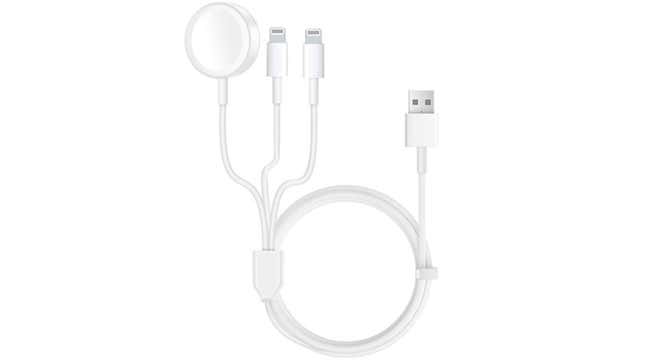 Image for article titled You Can Get Two of These 3-in-1 Apple Device Charging Cables for $35 Right Now