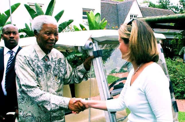 2005 – taken at Fancourt after the 46664 concert. Greatest moment ever!