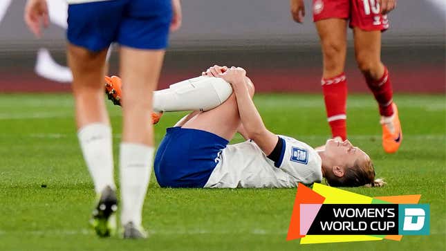 Keira Walsh was injured during England’s game against Denmark