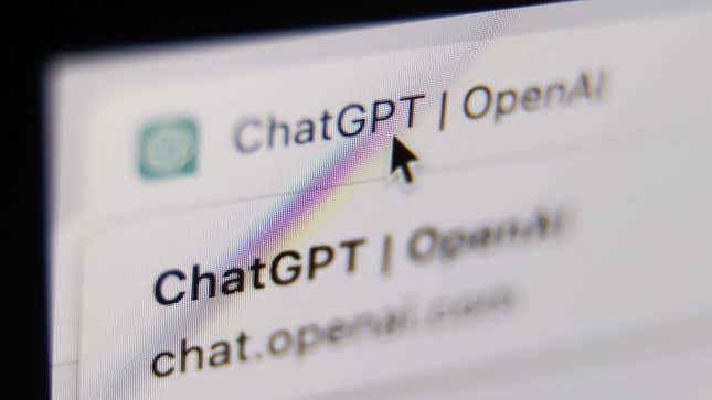 A mouse hovers over the link for ChatGPT.