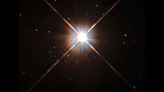 Una imagen de la estrella Proxima Centauri, captada desde el Telescopio Espacial Hubble.