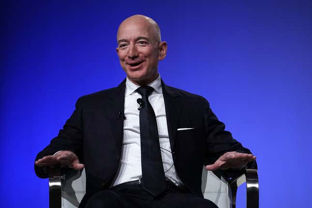 Jeff Bezos warns the working class that the economy needs a few more human sacrifices. 