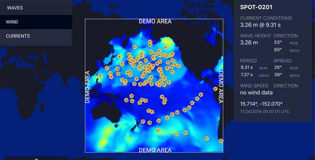 A detailed look at waves in the Pacific Ocean from Sofar’s sensors.